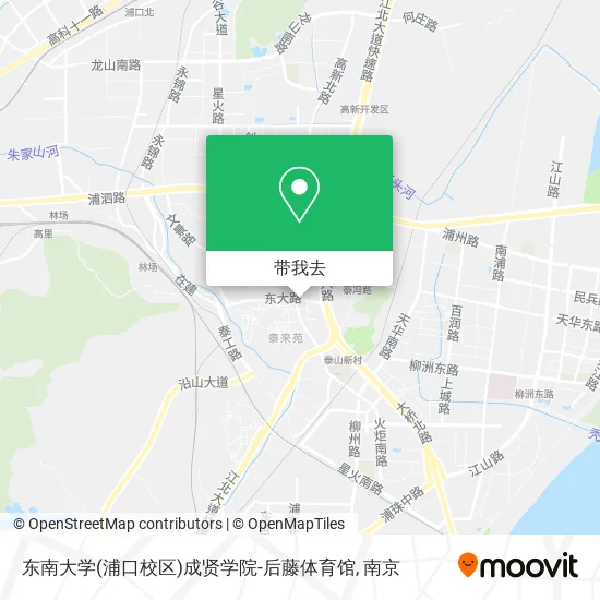东南大学(浦口校区)成贤学院-后藤体育馆地图