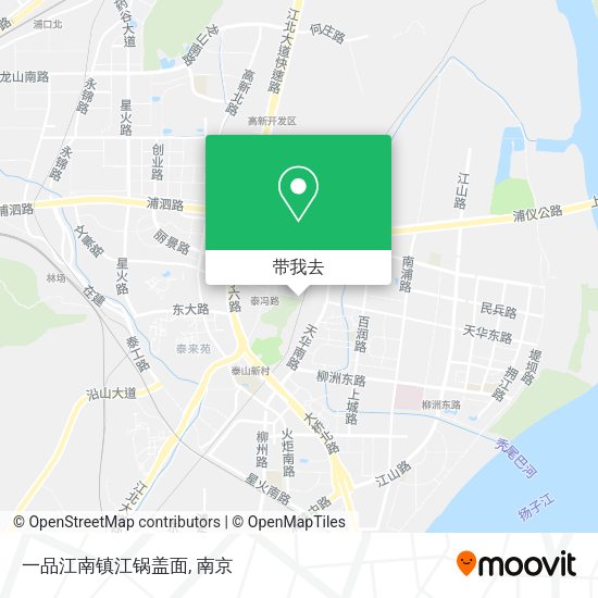 一品江南镇江锅盖面地图