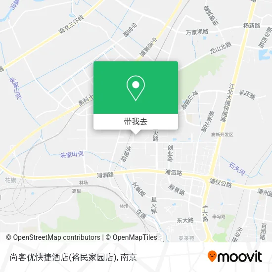 尚客优快捷酒店(裕民家园店)地图