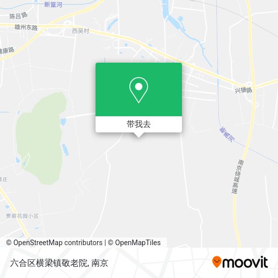 六合区横梁镇敬老院地图