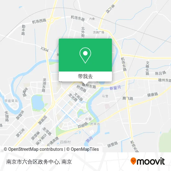 南京市六合区政务中心地图