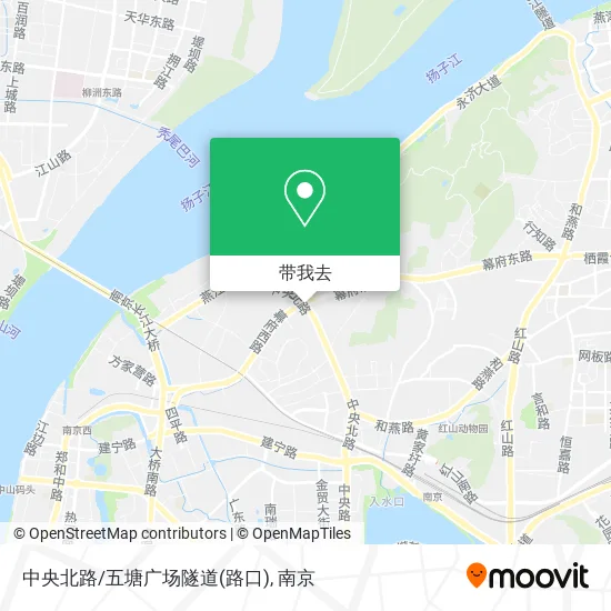 中央北路/五塘广场隧道(路口)地图
