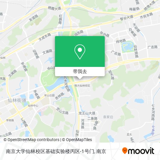 南京大学仙林校区基础实验楼丙区-1号门地图