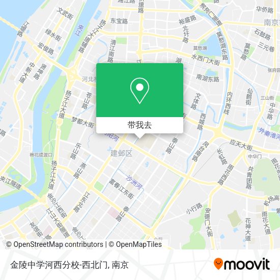 金陵中学河西分校-西北门地图