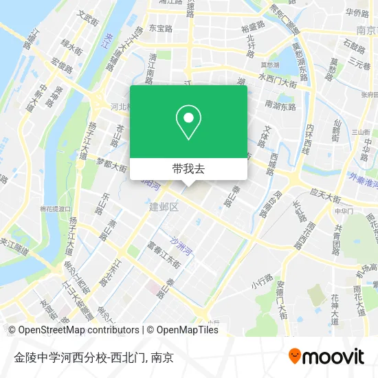 金陵中学河西分校-西北门地图