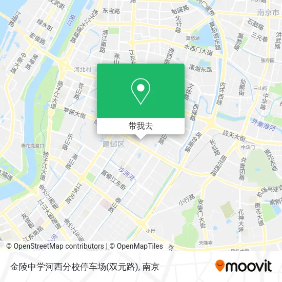 金陵中学河西分校停车场(双元路)地图