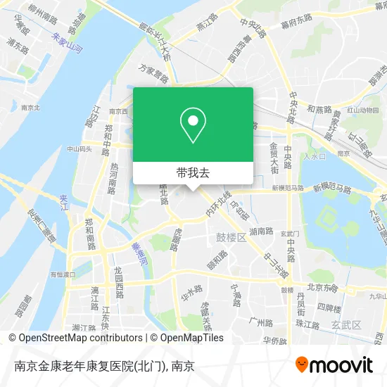 南京金康老年康复医院(北门)地图