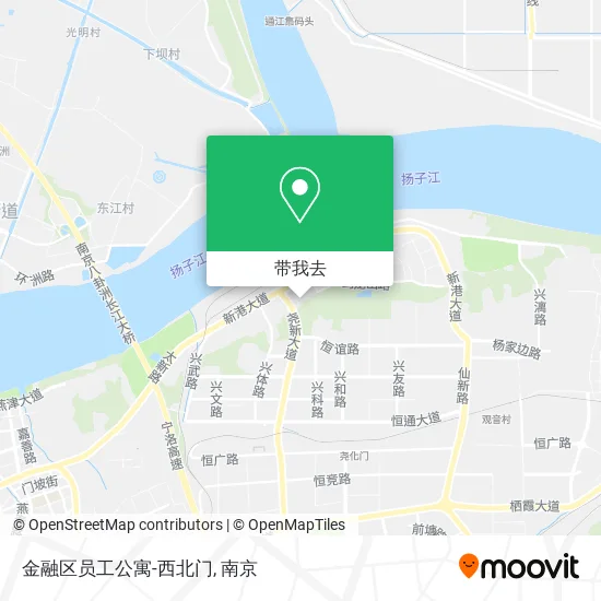 金融区员工公寓-西北门地图