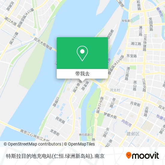 特斯拉目的地充电站(仁恒.绿洲新岛站)地图