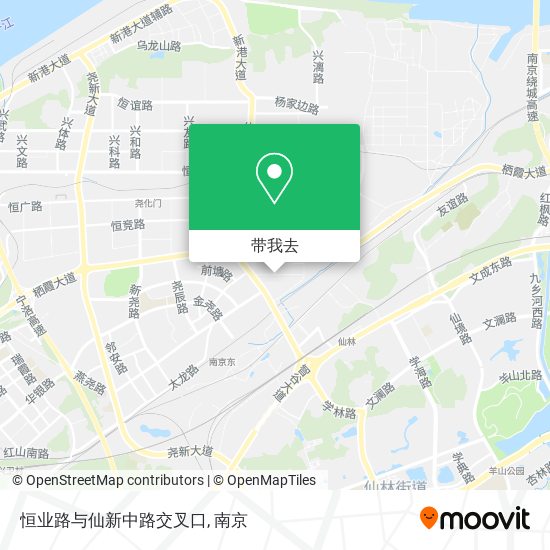 恒业路与仙新中路交叉口地图