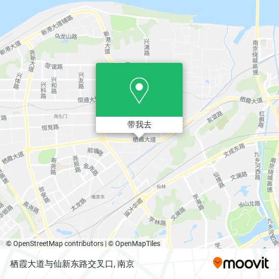 栖霞大道与仙新东路交叉口地图