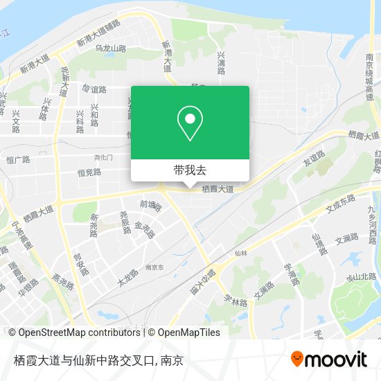 栖霞大道与仙新中路交叉口地图