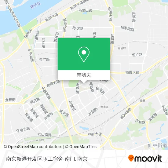 南京新港开发区职工宿舍-南门地图