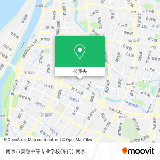 南京市莫愁中等专业学校(东门)地图
