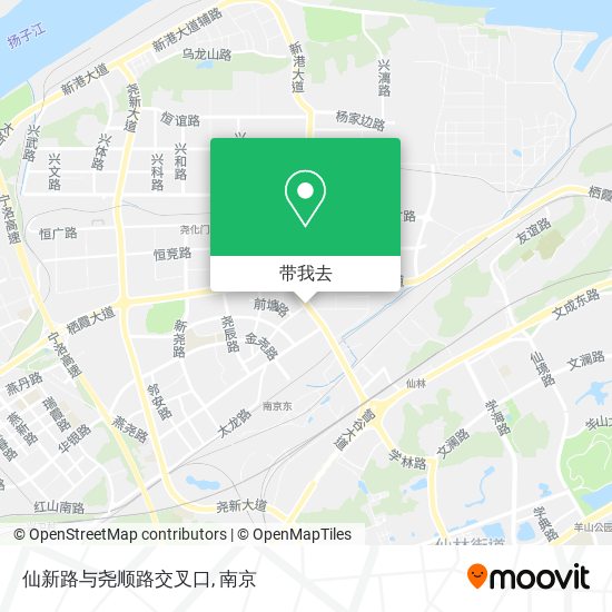 仙新路与尧顺路交叉口地图