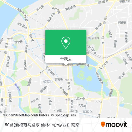 50路(新模范马路东-仙林中心站(西))地图