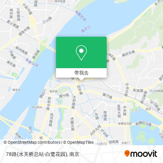 78路(水关桥总站-白鹭花园)地图