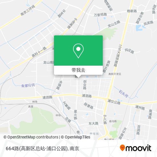664路(高新区总站-浦口公园)地图
