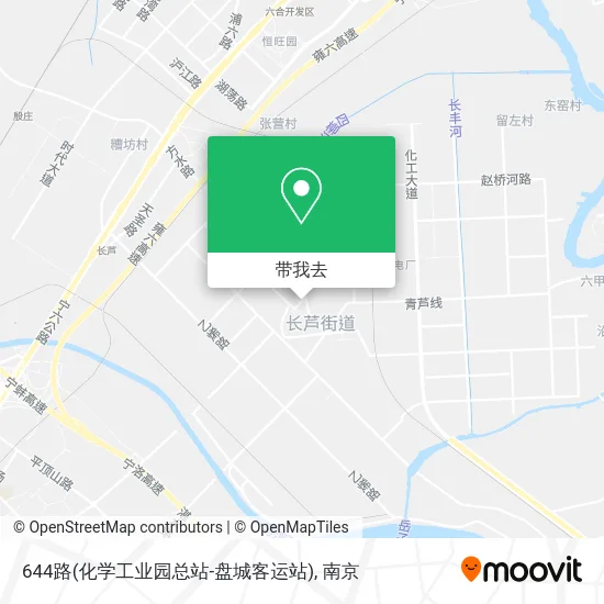 644路(化学工业园总站-盘城客运站)地图