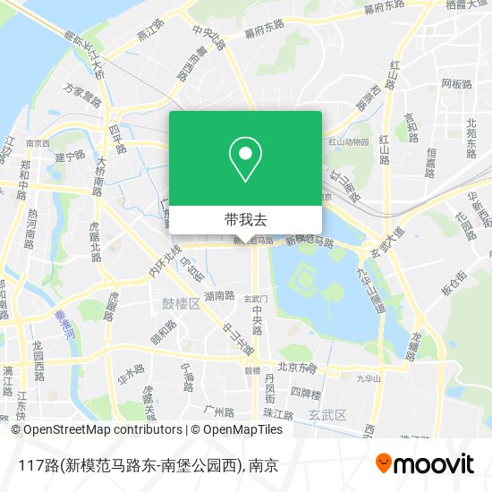 117路(新模范马路东-南堡公园西)地图