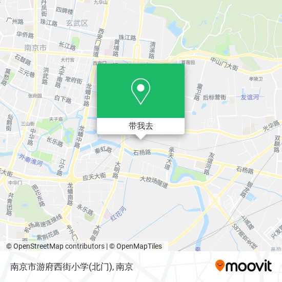 南京市游府西街小学(北门)地图