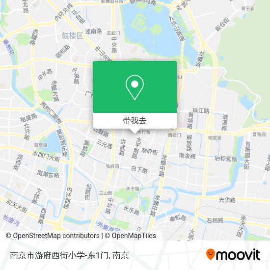 南京市游府西街小学-东1门地图