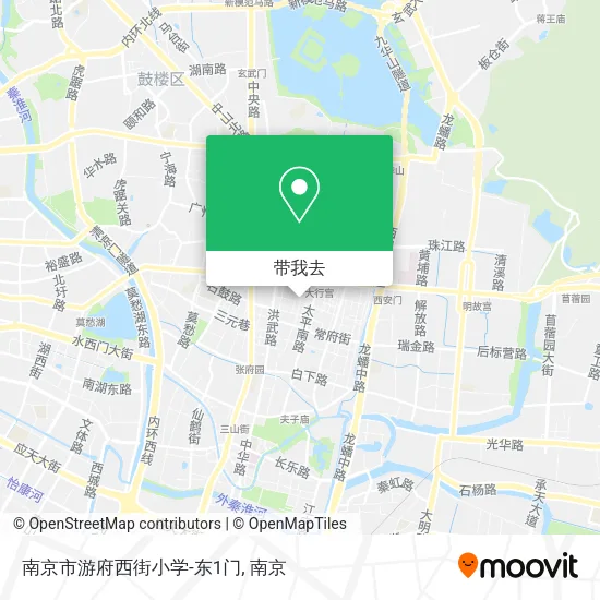 南京市游府西街小学-东1门地图