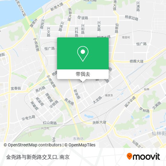 金尧路与新尧路交叉口地图