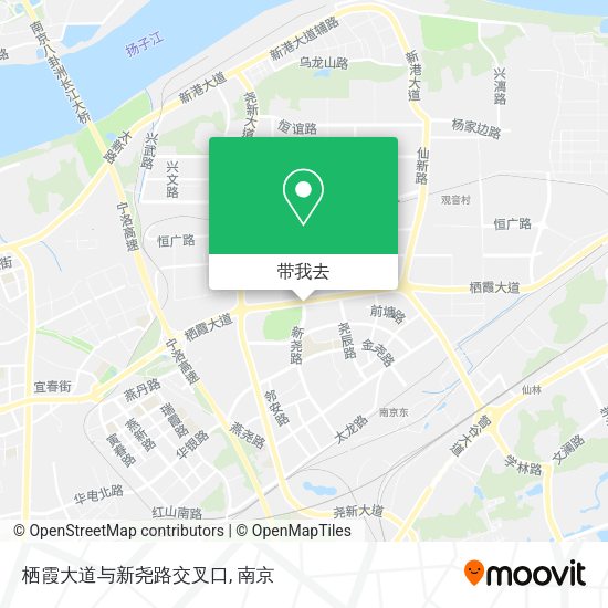 栖霞大道与新尧路交叉口地图