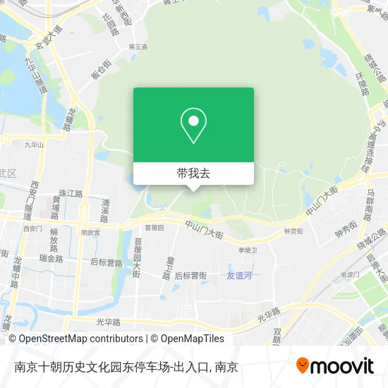 南京十朝历史文化园东停车场-出入口地图
