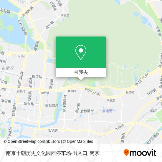 南京十朝历史文化园西停车场-出入口地图