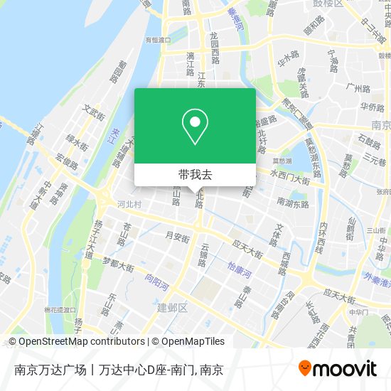 南京万达广场丨万达中心D座-南门地图