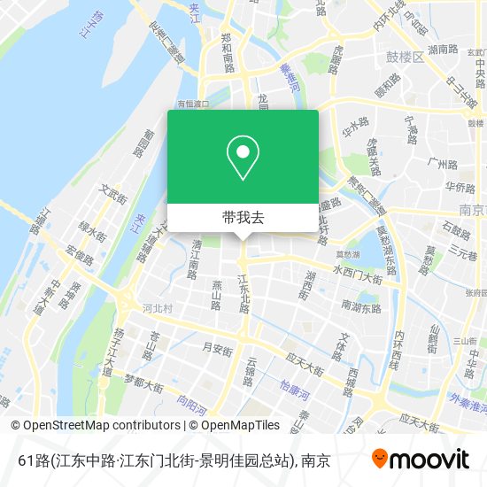 61路(江东中路·江东门北街-景明佳园总站)地图
