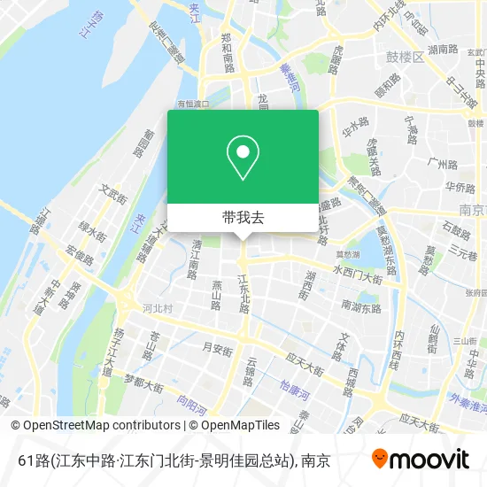 61路(江东中路·江东门北街-景明佳园总站)地图