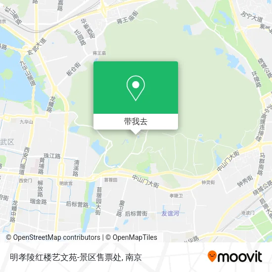 明孝陵红楼艺文苑-景区售票处地图