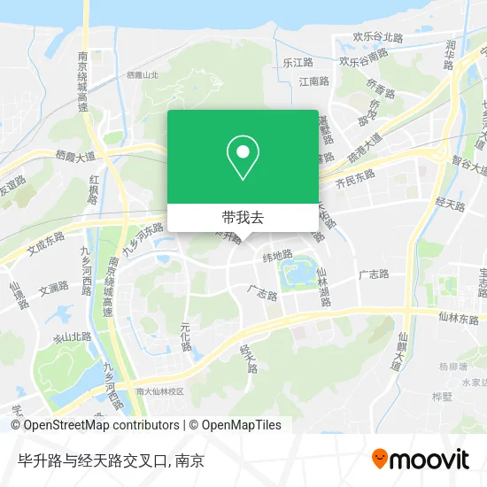 毕升路与经天路交叉口地图