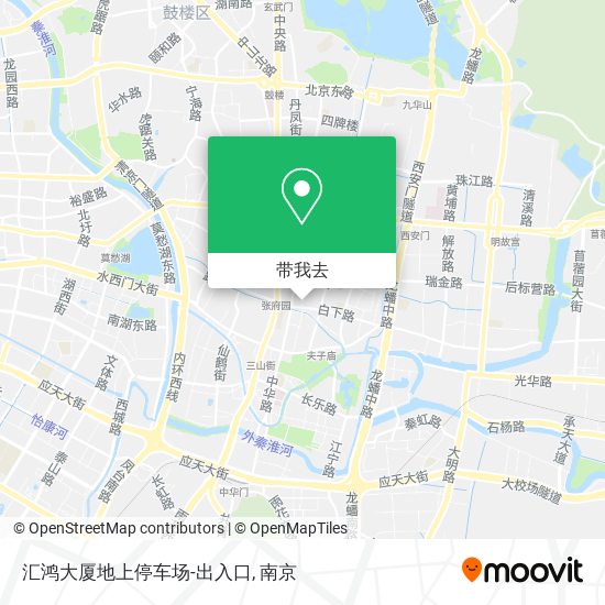 汇鸿大厦地上停车场-出入口地图