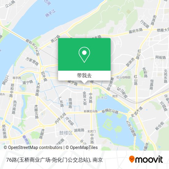 76路(玉桥商业广场-尧化门公交总站)地图