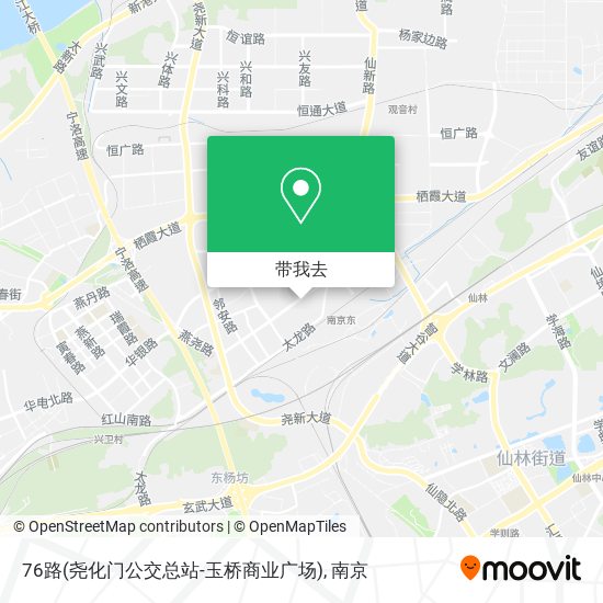 76路(尧化门公交总站-玉桥商业广场)地图