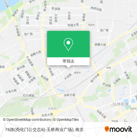 76路(尧化门公交总站-玉桥商业广场)地图