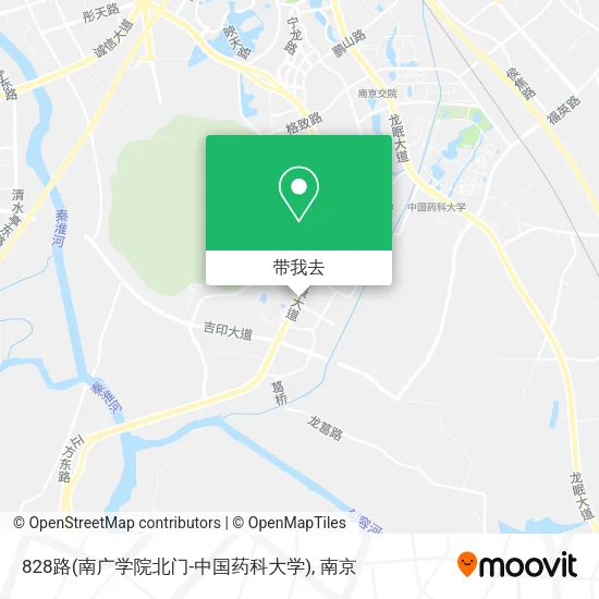 828路(南广学院北门-中国药科大学)地图