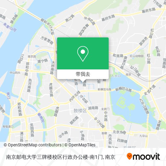 南京邮电大学三牌楼校区行政办公楼-南1门地图