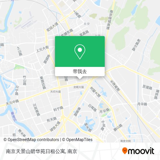 南京天景山碧华苑日租公寓地图