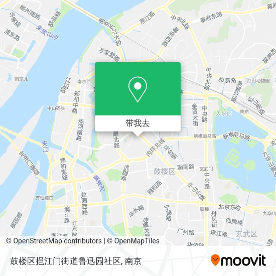 鼓楼区挹江门街道鲁迅园社区地图