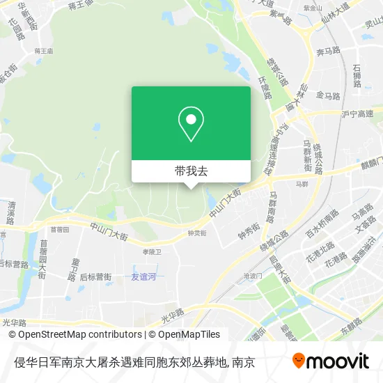 侵华日军南京大屠杀遇难同胞东郊丛葬地地图