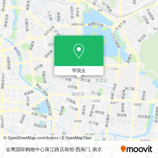 金鹰国际购物中心珠江路店南馆-西南门地图
