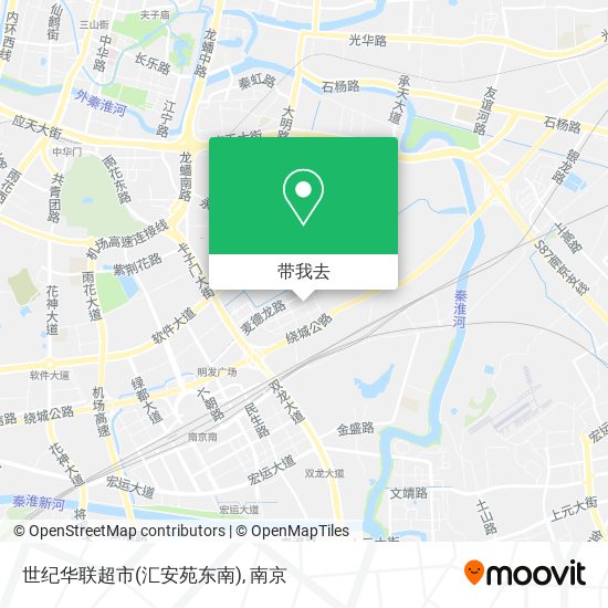 世纪华联超市(汇安苑东南)地图