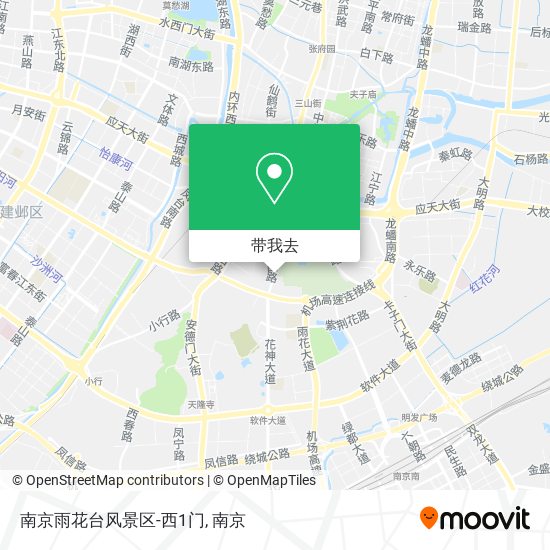 南京雨花台风景区-西1门地图