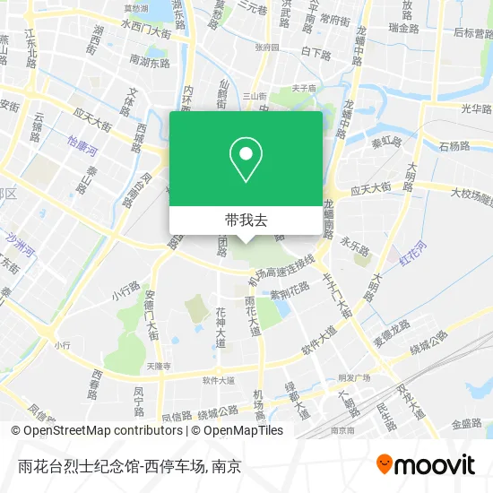 雨花台烈士纪念馆-西停车场地图