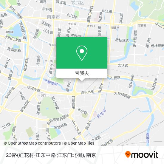 23路(红花村-江东中路·江东门北街)地图